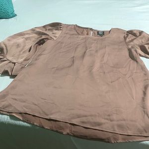 Peach, full sleeves, silky feel top
